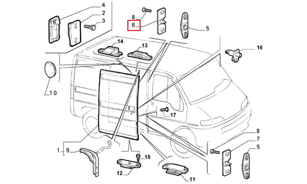 Ducato Kapı Kilit Karşılığı Şema