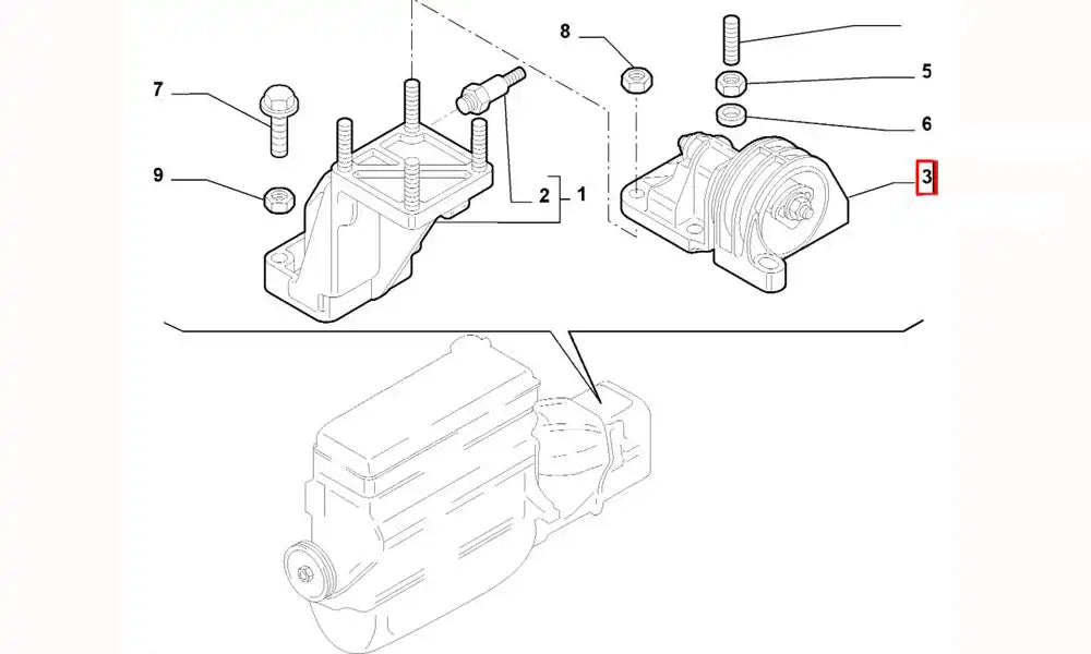 Ducato Motor Arka Bağlantı Takozu Şema