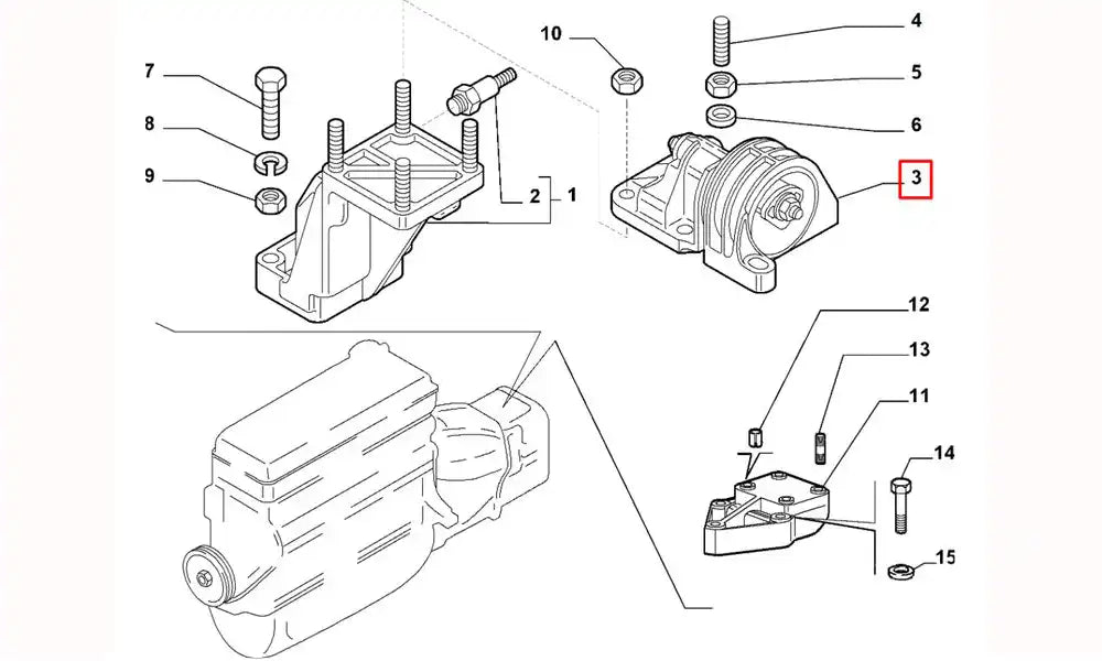 Ducato Motor Arka Bağlantı Takozu Şema