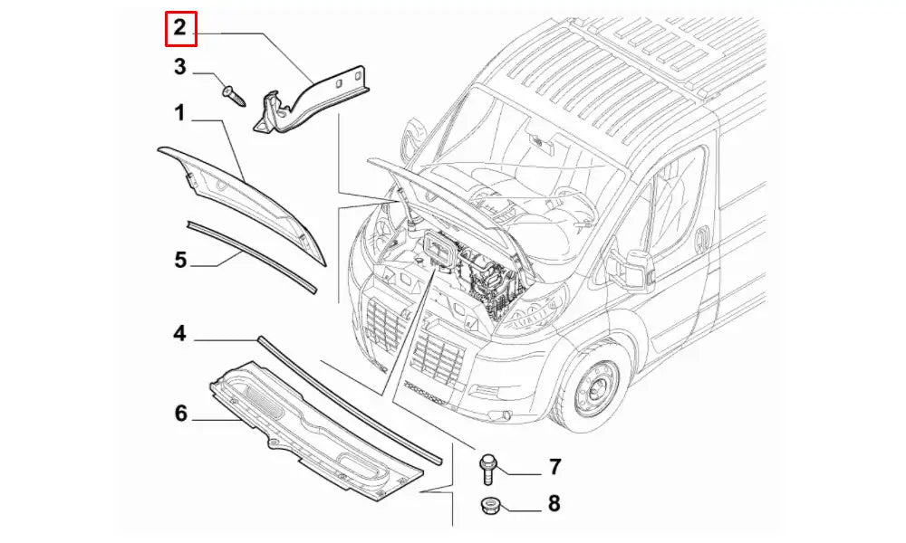 Ducato Kaput Menteşesi Şema