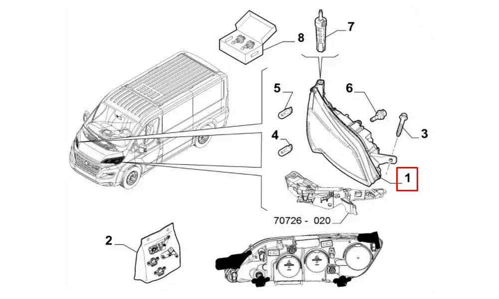 Ducato Ön Far Komple Şema