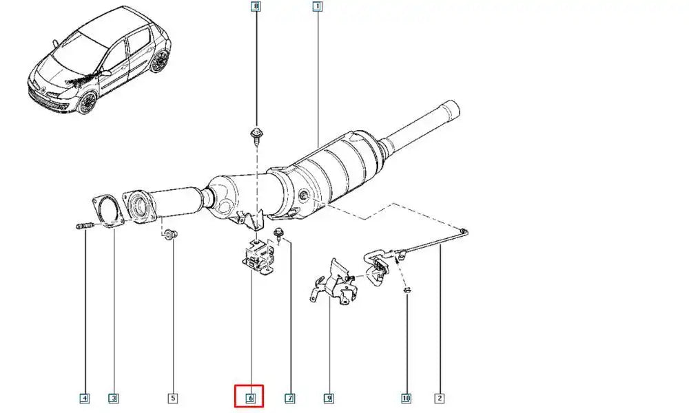 Duster Egzoz Askı Ve Montaj Lastik Takozu Şema
