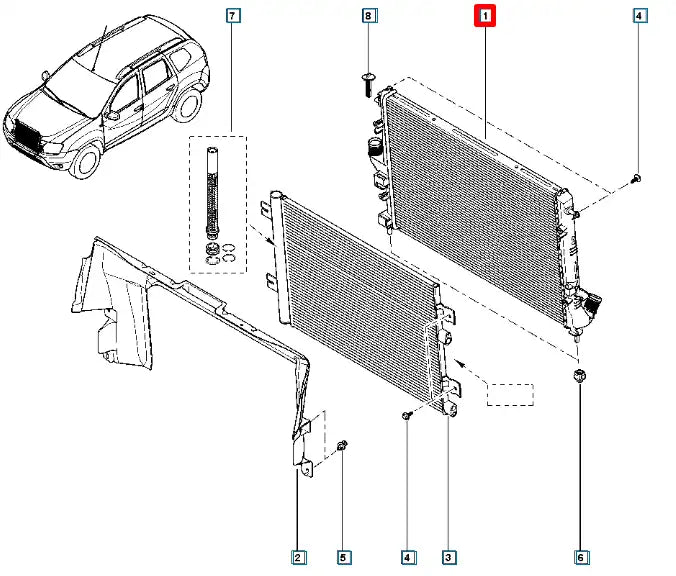 Duster Motor Su Radyatörü Şema