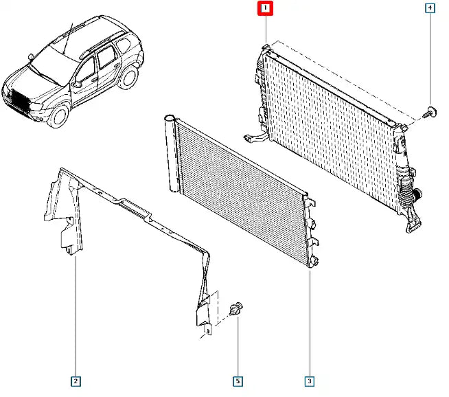 Duster Motor Su Radyatörü Şema