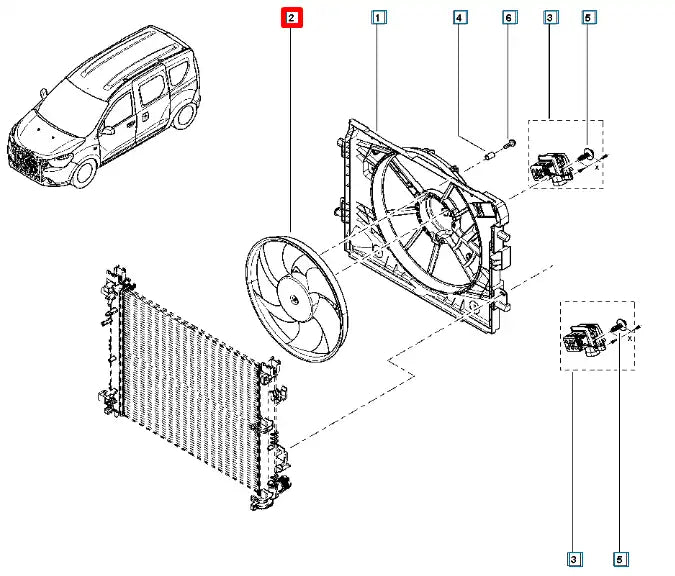 Clio Fan Motoru Ve Fan Pervanesi Seti Şema