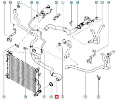 Lodgy Motor Radyatörü Alt Hortumu Şema