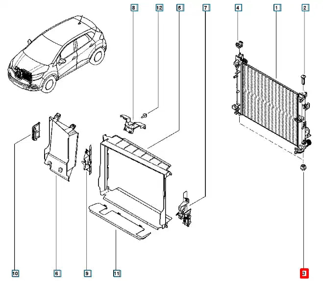 Dokker Radyatör Bağlantı Ayağı Şema