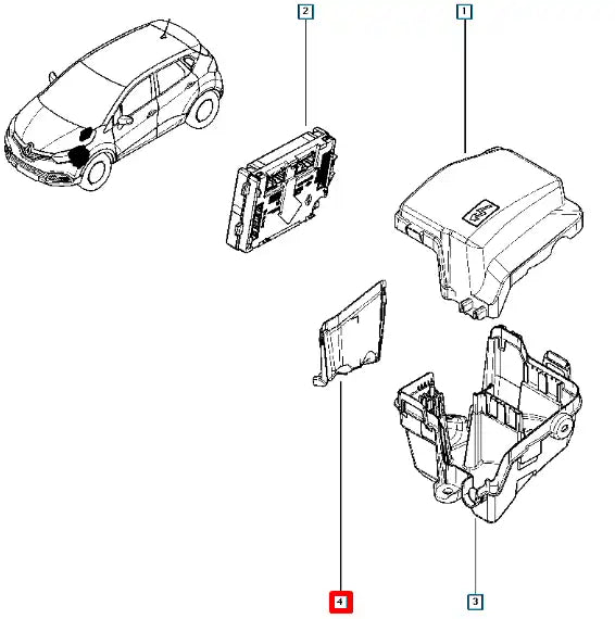 Captur Sigorta Kutusu Kapağı Şema