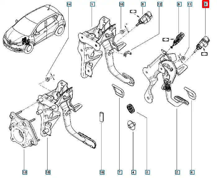 Duster Debriyaj Pedal Müşürü Şema