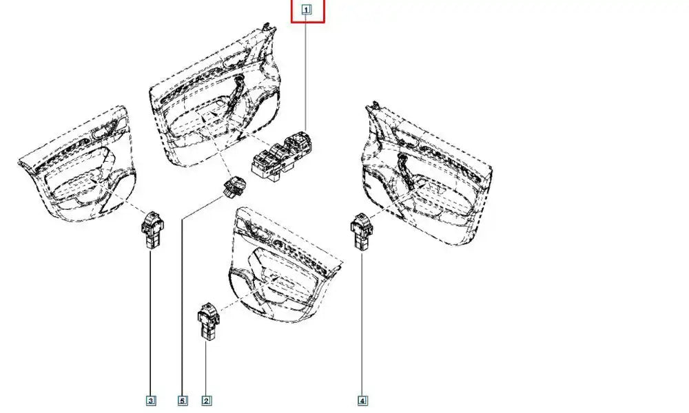 Megane Cam Butonu Üst Kapağı Şema