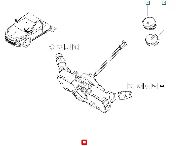 Megane Far Sinyal Silecek Kumanda Grubu Şema