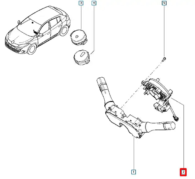 Megane Far Sinyal Silecek Kumanda Grubu Şema