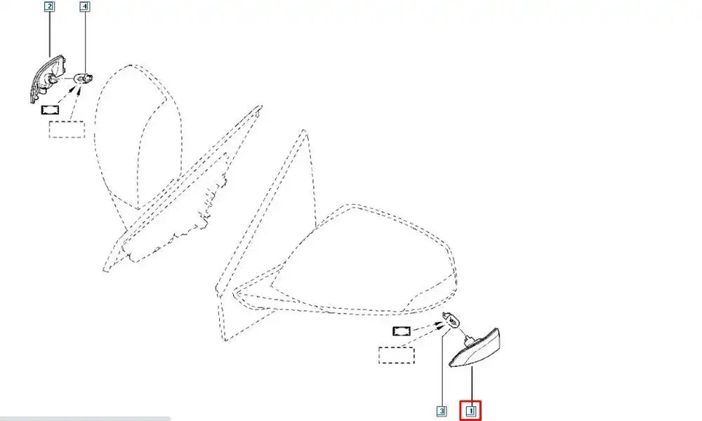 Fluence Yan Ayna Sinyal Lambası Şema
