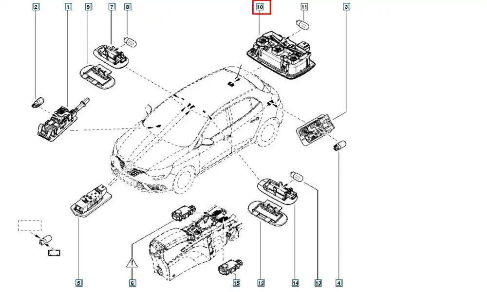 Captur Tavan Aydınlatma Lambası Şema