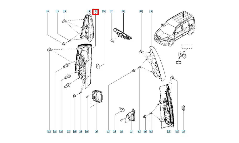 Kangoo Stop Lambası Şema