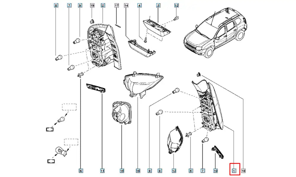 Duster Stop Lambası Şema