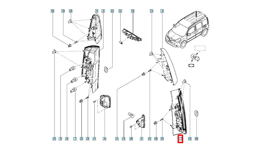Kangoo Stop Lambası Şema