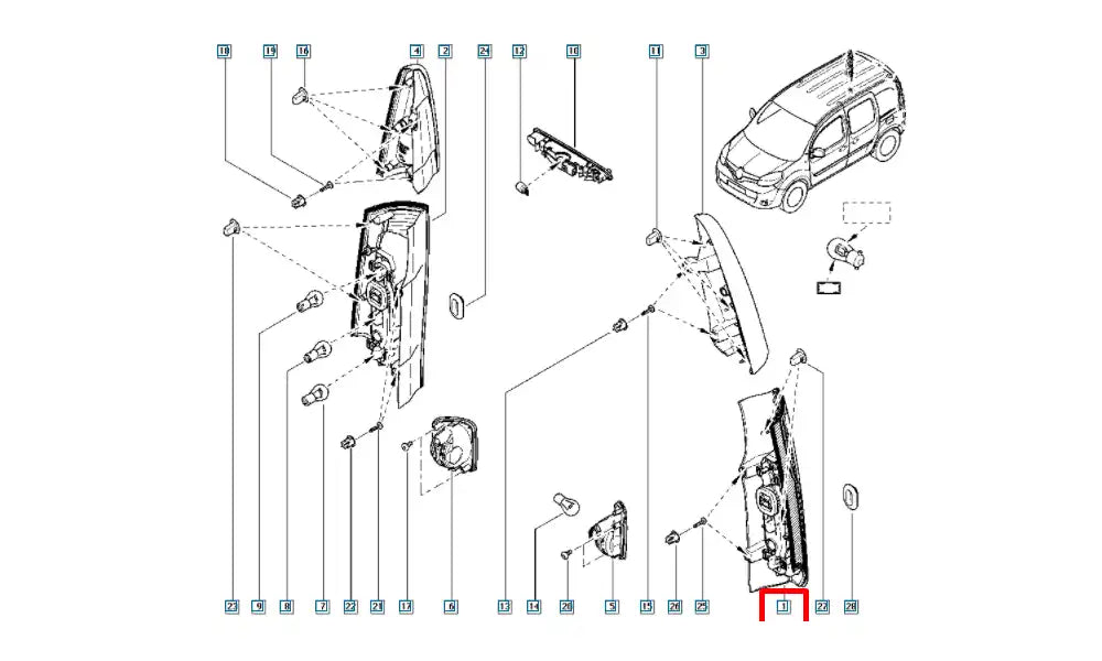 Kangoo Stop Lambası Şema