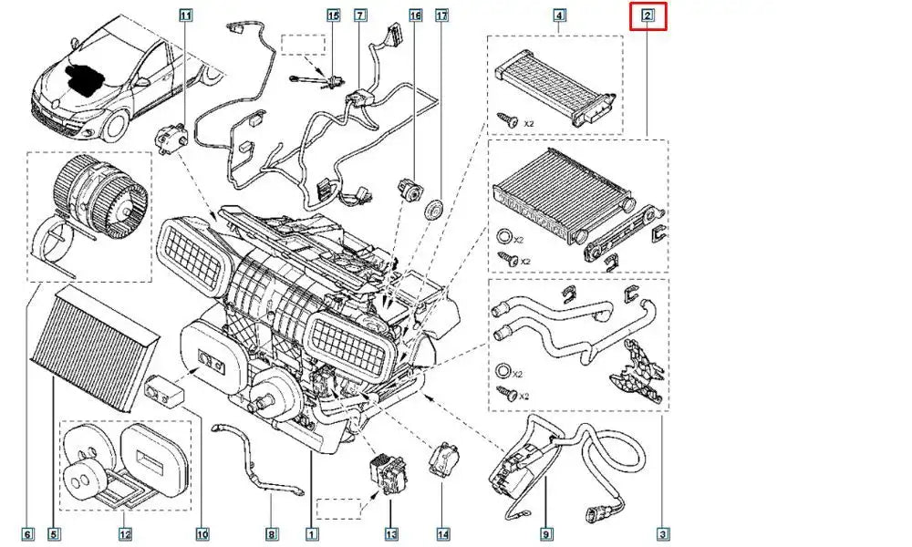 Megane Kalorifer Radyatörü Şema