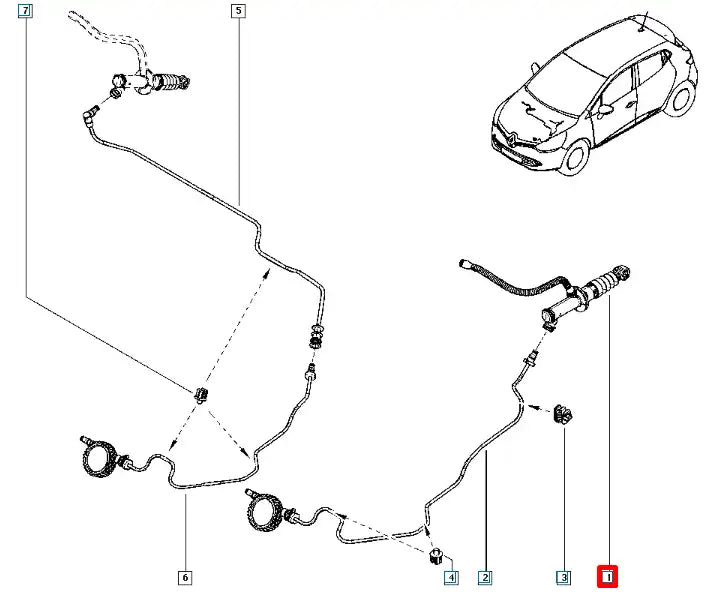 Clio Debriyaj Üst Merkezi Şema