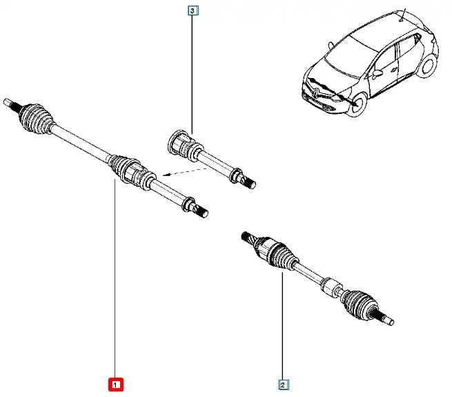 Clio Ön Aks Komple Şema