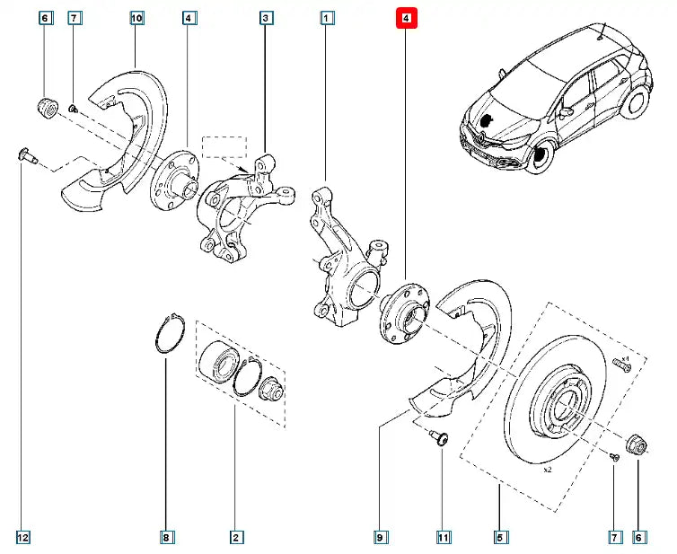 Megane Tekerlek Poryası Şema