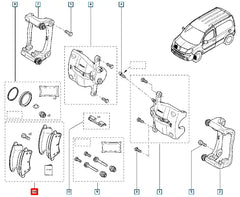 Kangoo Ön Fren Balatası Şema