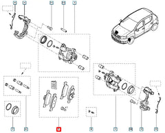 Sandero Ön Fren Balatası Şema