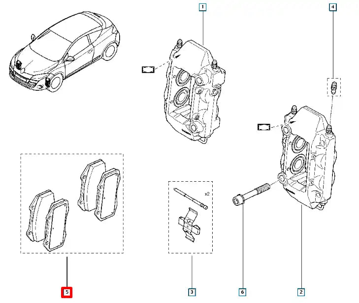 Megane Ön Fren Balatası Şema