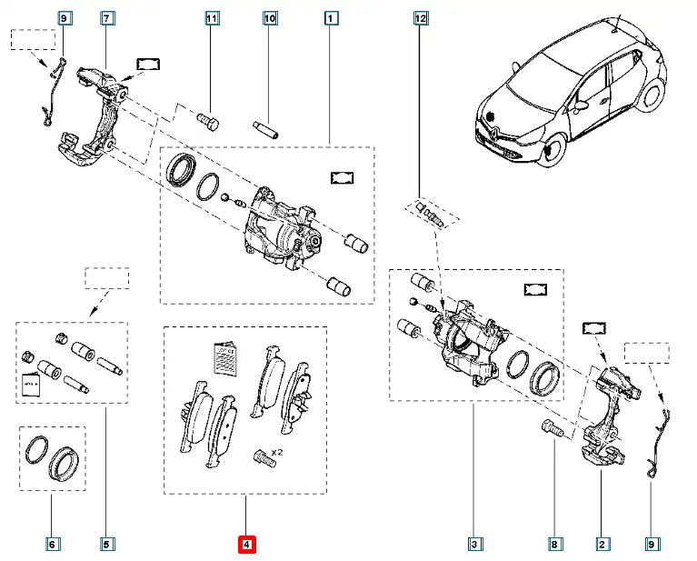 Megane Ön Fren Balatası Şema