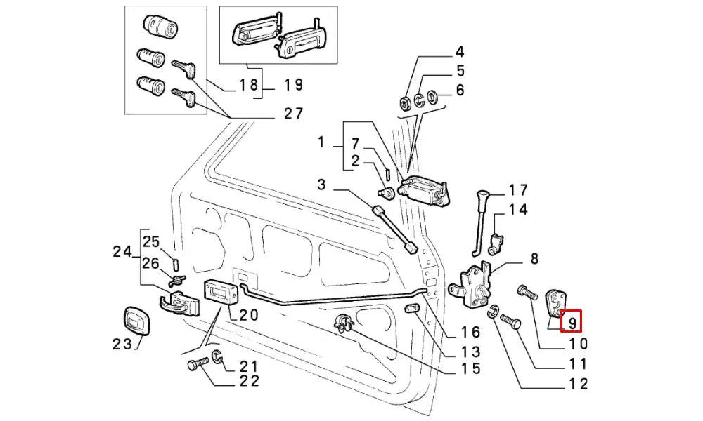 Doğan Kapı Kilit Karşılığı Şema
