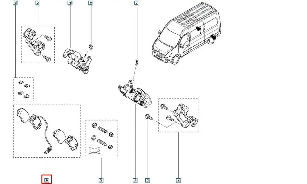 Master Arka Fren Balatası Şema