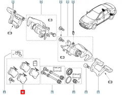 Megane Arka Fren Balatası Şema