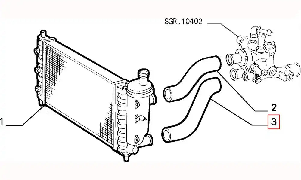Marea Motor Radyatörü Alt Hortumu Şema