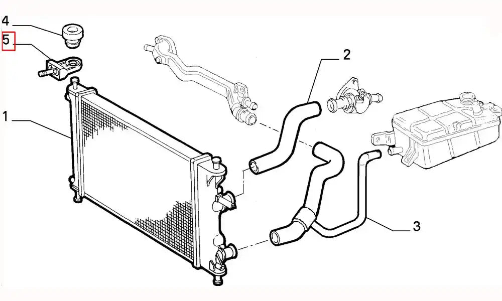 Bravo Radyatör Bağlantı Ayağı Şema