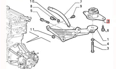 Brava Motor Arka Bağlantı Takozu Şema