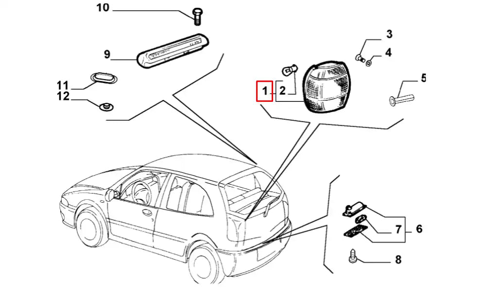 Palio Stop Lambası Şema