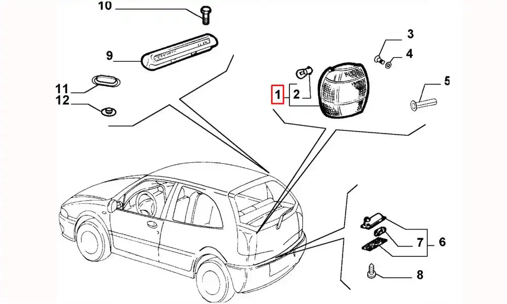 Palio Stop Lambası Şema