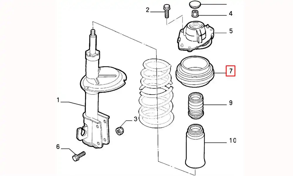 Albea Motor Arka Bağlantı Takozu Şema