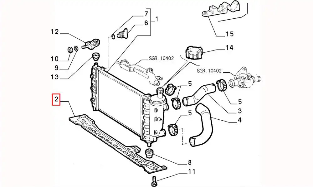 Bravo Radyatör Alt Paneli Şema