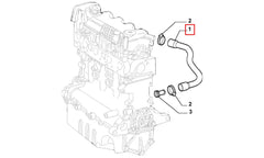 Doblo Motor Yağ Buhar Hortumu Şema