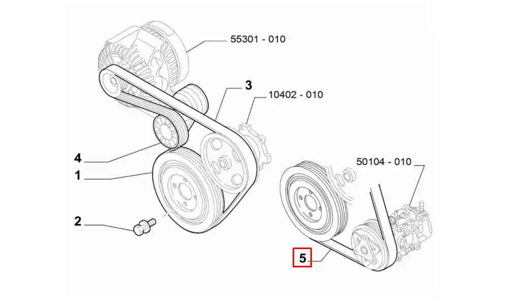 Panda Alternatör Kayışı Şema