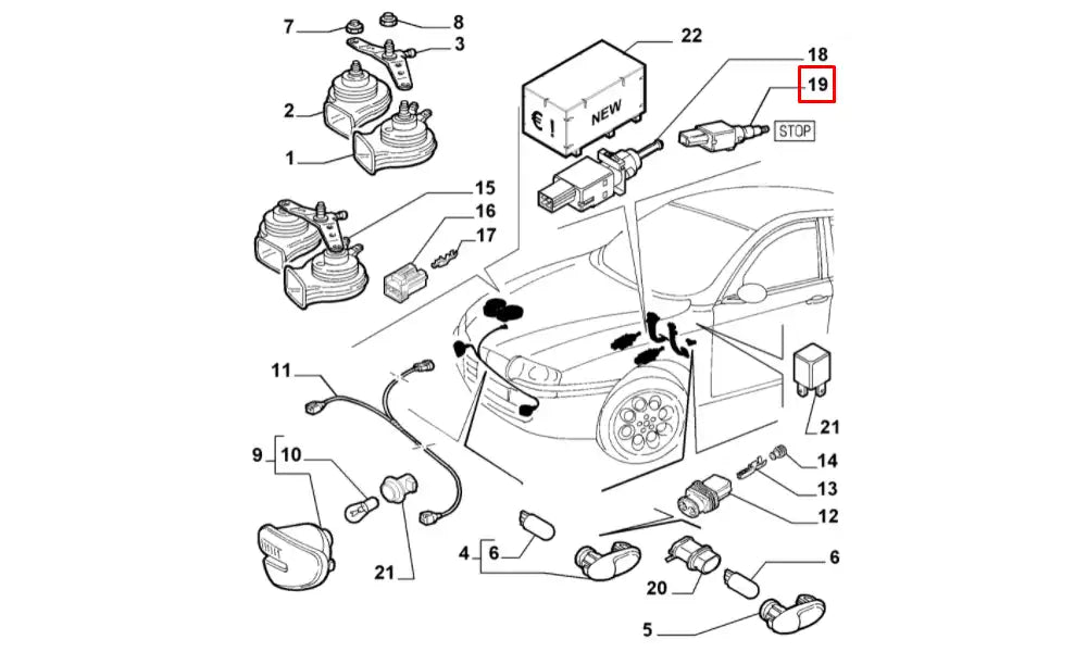 Linea Fren Pedal Müşürü Şema