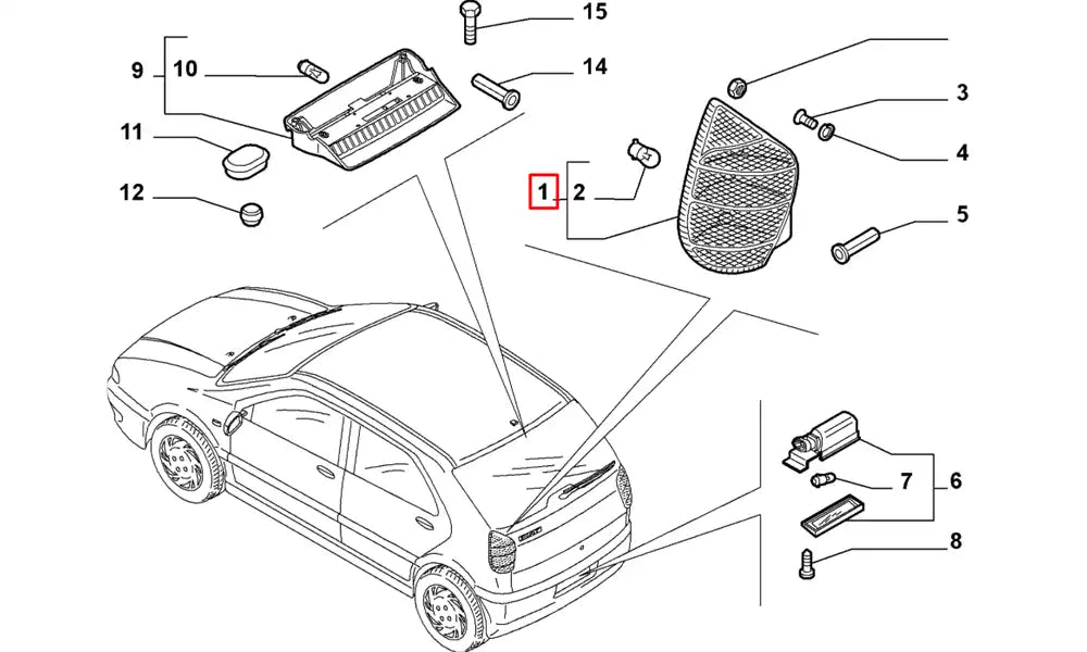Palio Stop Lambası Şema