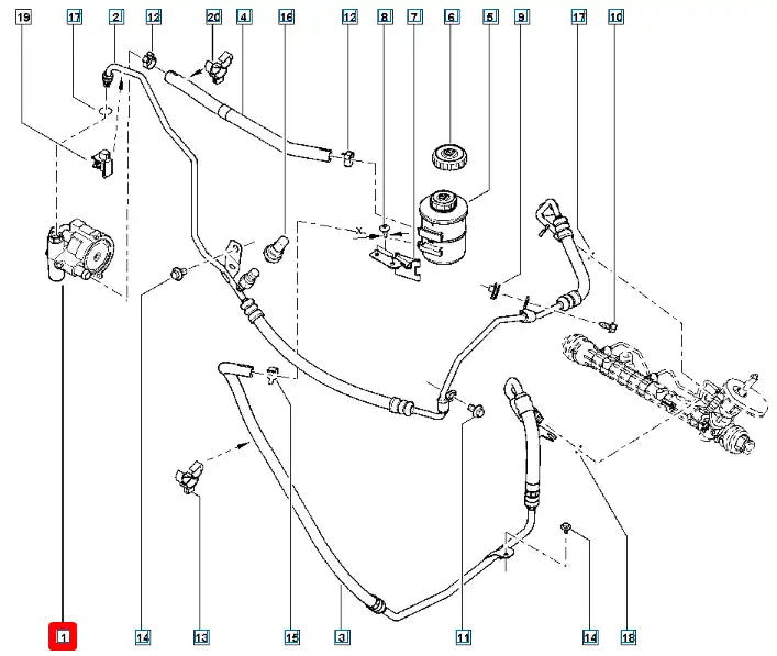 Laguna Direksiyon Pompası Şema