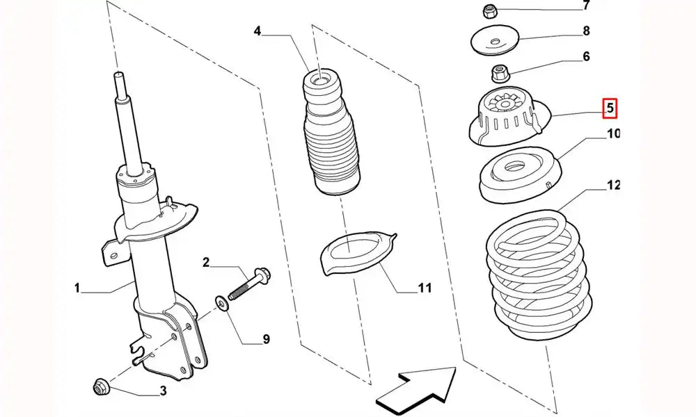 Stilo Amortisör Takozu Şema