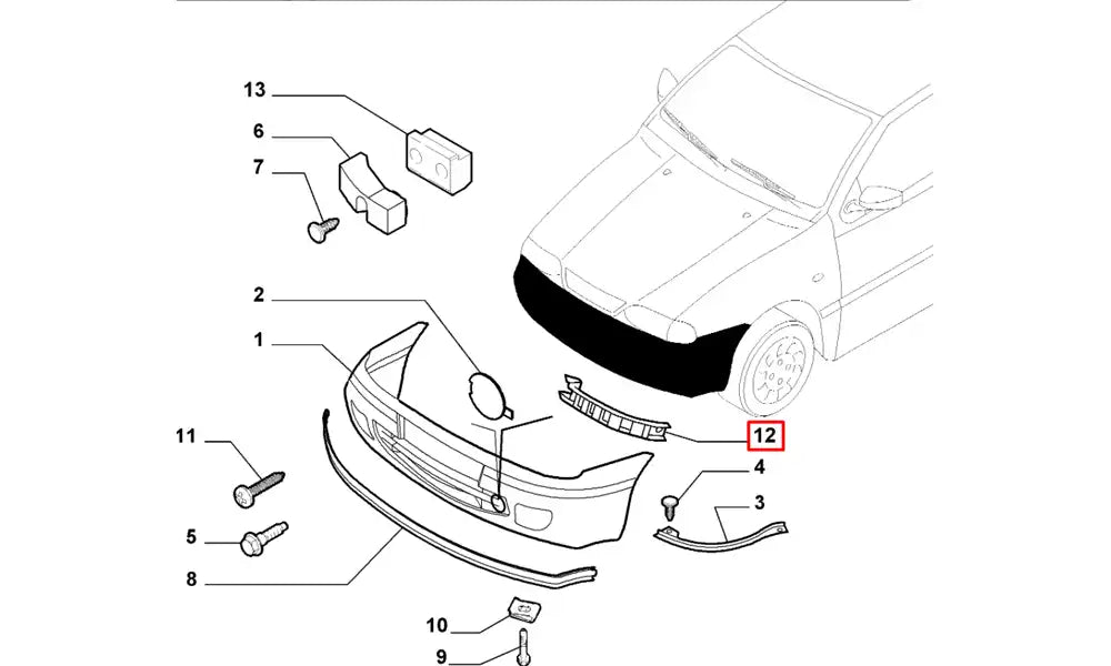 Palio Tampon Bağlantı Ayağı Şema