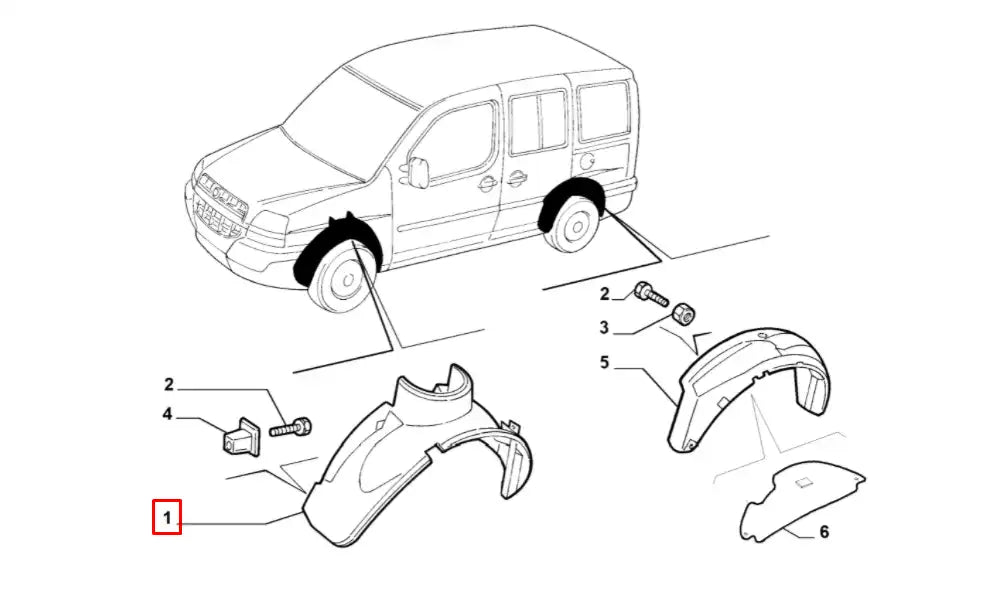 Doblo Çamurluk Davlumbazı Şema