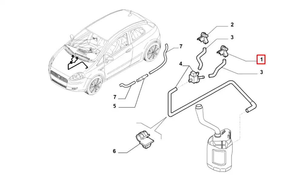 Grande Punto Cam Yıkama Memesi Şema