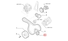 Punto Alternatör Kayışı Gergi Bilyası Şema